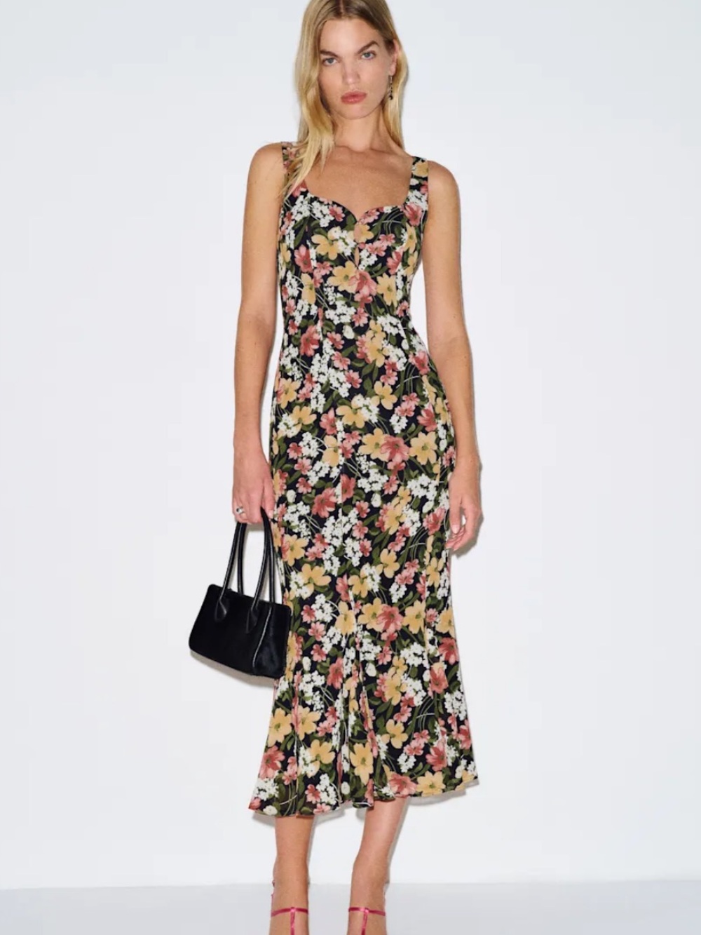 Reformation Laine Dress Black - Size 10